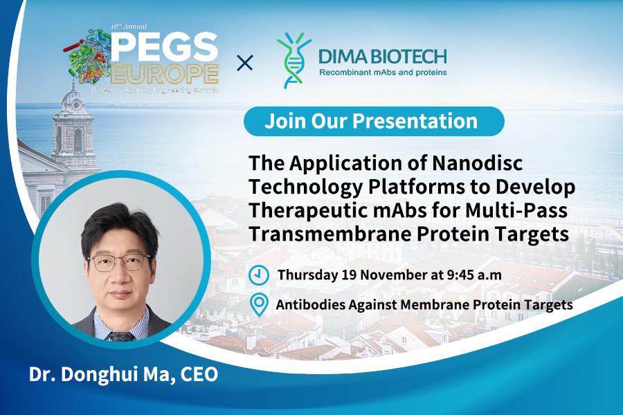 join DIMA BIOTECH presentation at PEGS Europe 2026