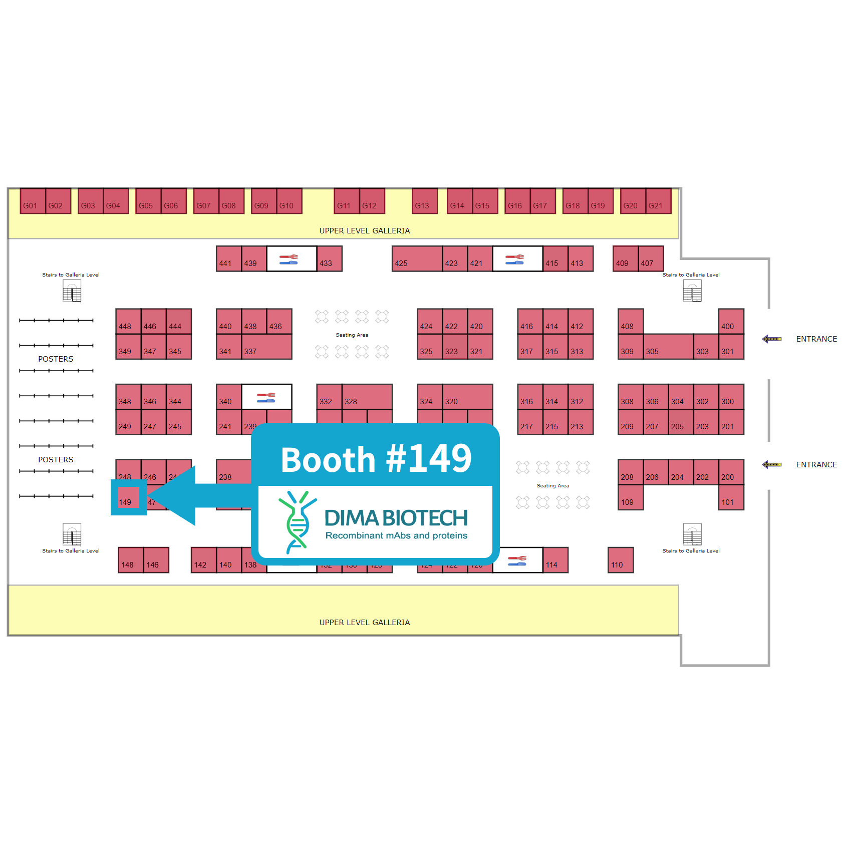 the booth149 of DIMA BIOTECH at PEGS Europe 2026